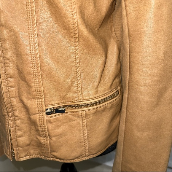 Express Leather Jacket Tan - Picture 5 of 11